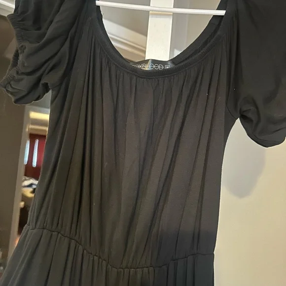 Foxblood Off-Shoulder Maxi Dress - Picture 2 of 3